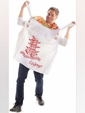 Hauntlook Tasty Chinese Take Out Costume Adult One Size OS Halloween Noodle Box